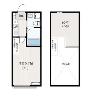 ローランギャロス稲田堤【1階】の間取り