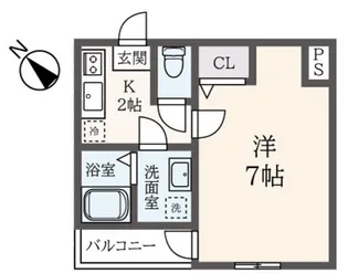 ソリッド戸塚【1階】の間取り