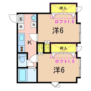 パインハウス【2階】の間取り