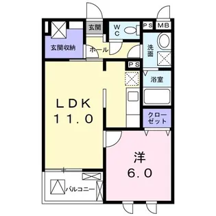 メゾン ユタカ II【2階】の間取り