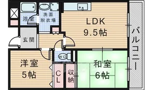 グリーンハイツ清風【5階】の間取り