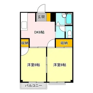 ニューエルディム島崎D【1階】の間取り