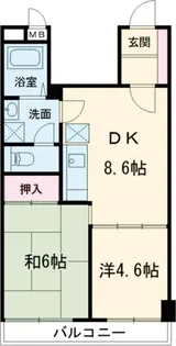 ベルジェ行徳【2階】の間取り