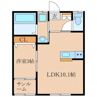 Crest Villa A棟【1階】の間取り