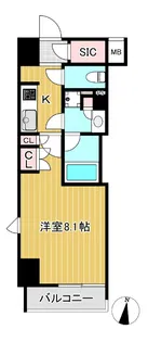 プレミアムフラットひばりヶ丘駅前【7階】の間取り