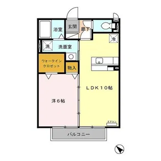 セジュール向野【2階】の間取り