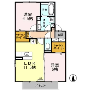 ウィットTOMO【2階】の間取り