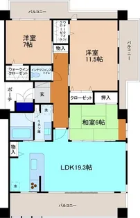 みやび・る金沢【11階】の間取り