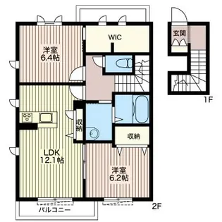 リヴィエール【2階】の間取り