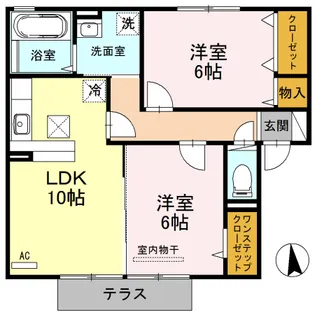 イベール・ドゥ A棟【1階】の間取り
