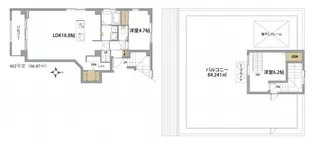 矢口台フラット【4階】の間取り