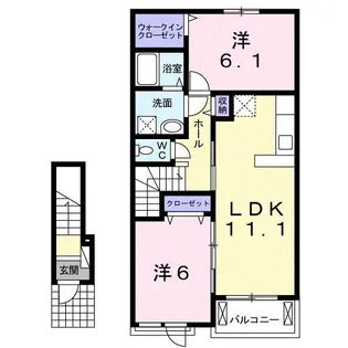 グレース アロッジオ【1階】の間取り