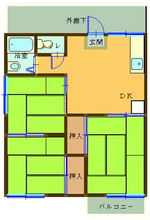 コーポ行友(ゆきとも)A【2階】の間取り