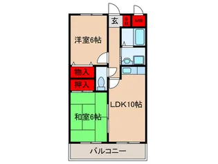 カーサスミリア萩【4階】の間取り