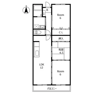 ビルドノーサイド【1階】の間取り