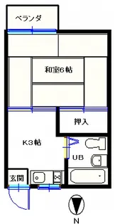ヒカリハイツ【2階】の間取り