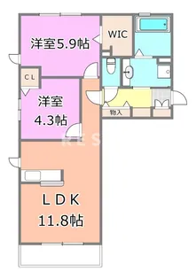 千葉県千葉市若葉区高品町【アパート】の間取り