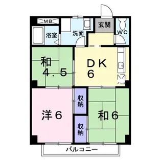 茨城県行方市浜【アパート】の間取り