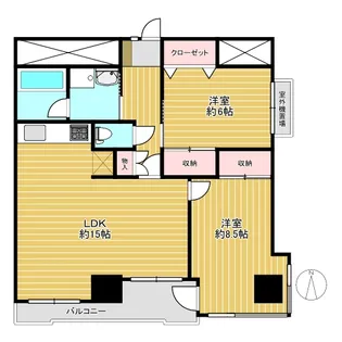 グリーン大山西館【7階】の間取り