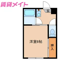 ジョイフル伊勢【1階】の間取り