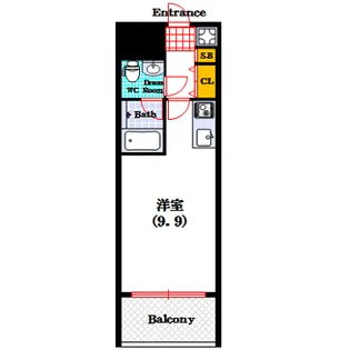 グランド上町【8階】の間取り