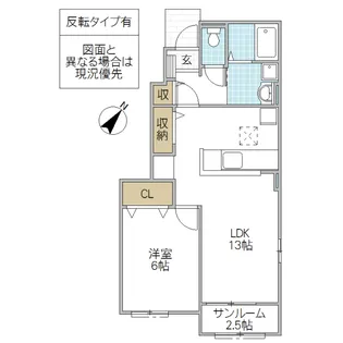 フローラ I【1階】の間取り