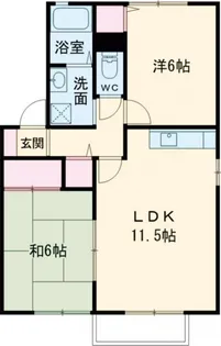 クロノス27飛田A・B【2階】の間取り