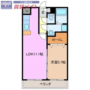 リバーサイドI【1階】の間取り