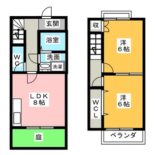愛知県一宮市大和町妙興寺字三十八社前【一戸建】の間取り