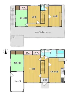 岡山県岡山市北区伊福町1【一戸建】の間取り