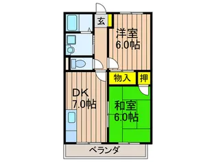 ラメール佐野【2階】の間取り