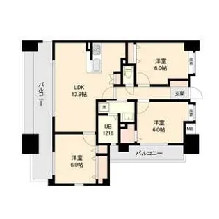 宮城県仙台市太白区長町1【マンション】の間取り