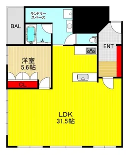 1LDKの間取り画像