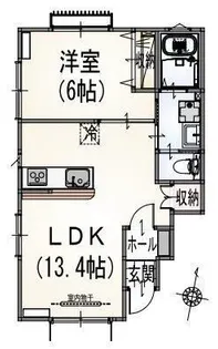 ルメール唐木田【1階】の間取り