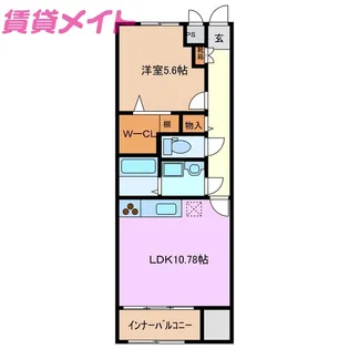 ヴァンクール【2階】の間取り