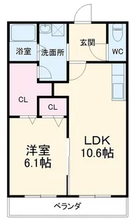スカイハイム河原南【2階】の間取り