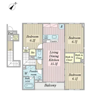 カメリア・グランデ【2階】の間取り