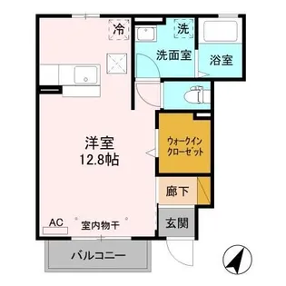 モダンコート・ウエルネス【1階】の間取り