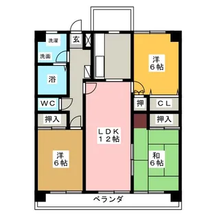 知立タイガーマンション【5階】の間取り