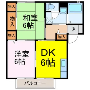 2DKの間取り画像