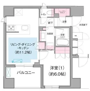 東京都中央区日本橋箱崎町【マンション】の間取り