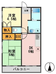 アロー一之江48番館【1階】の間取り
