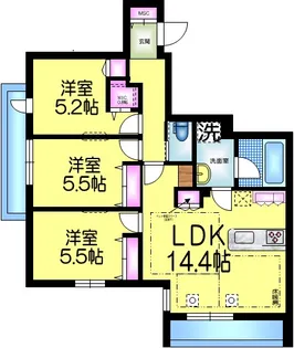 NAKASU【2階】の間取り