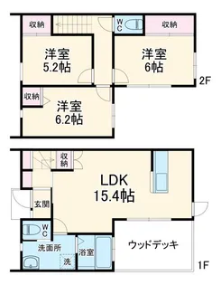 静岡県浜松市中央区領家2【一戸建】の間取り