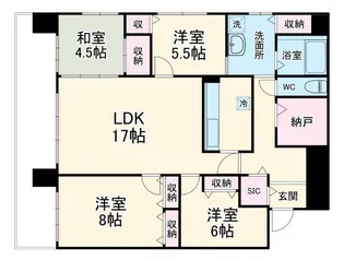 ル・パルクメゾン蒔田【7階】の間取り