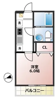 スカイヒルズ春日部【1階】の間取り