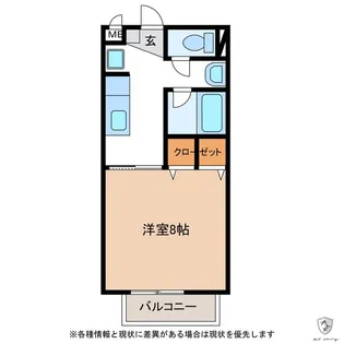 リバーサイドかわい【1階】の間取り