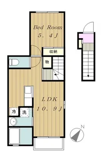 ルミエールモンドB【2階】の間取り