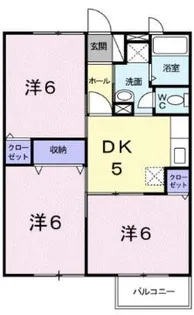 ニューエルディムハピネスA【2階】の間取り