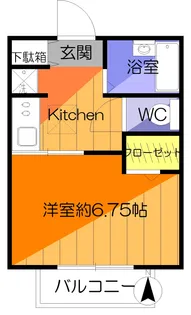 メゾンクレストショア【2階】の間取り